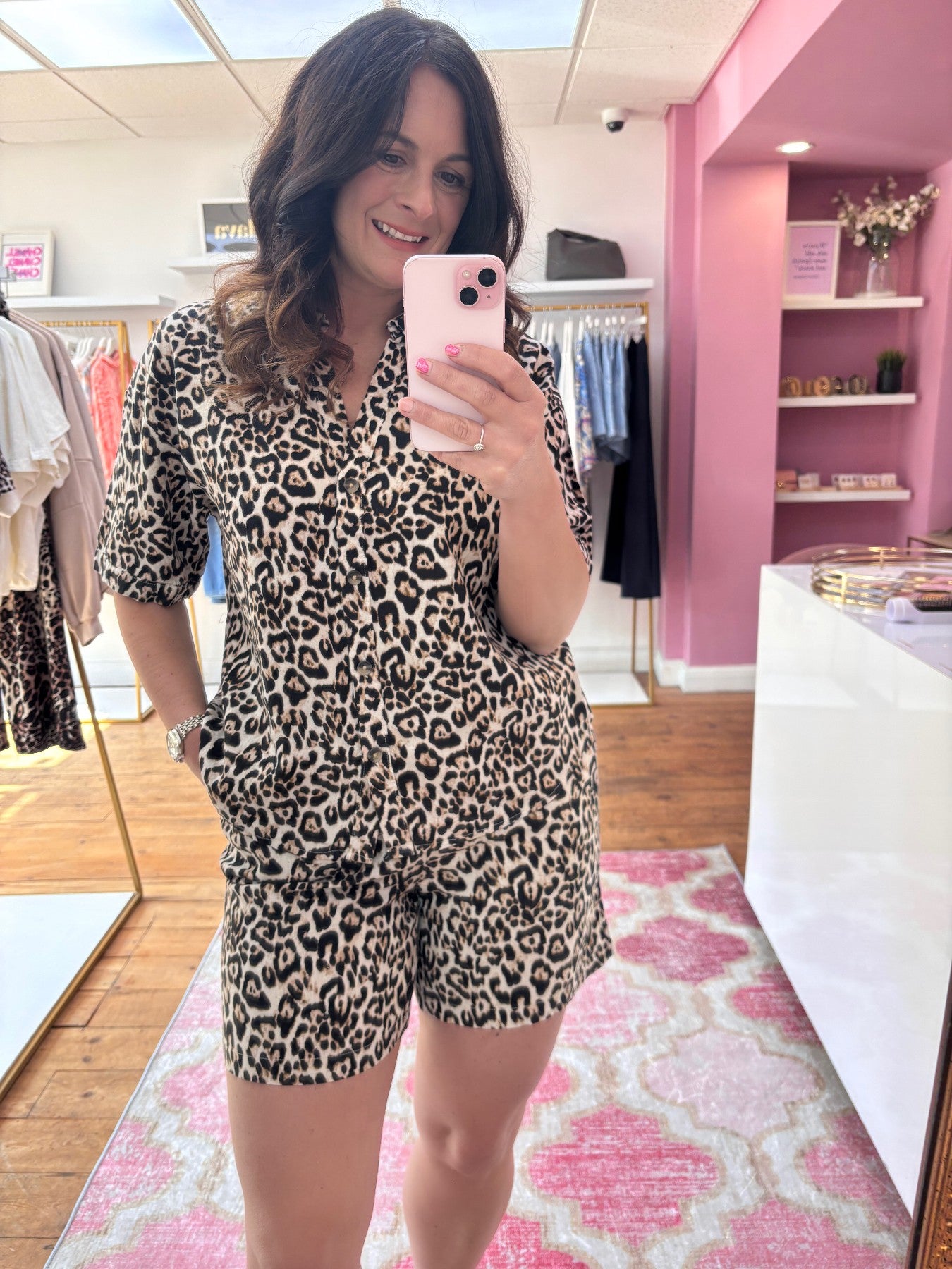 B.YOUNG LEOPARD PRINT SHIRT